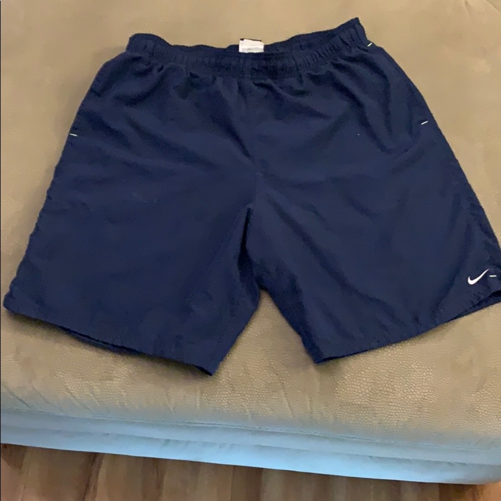Nike men’s swimsuit navy blue/neon green size LG